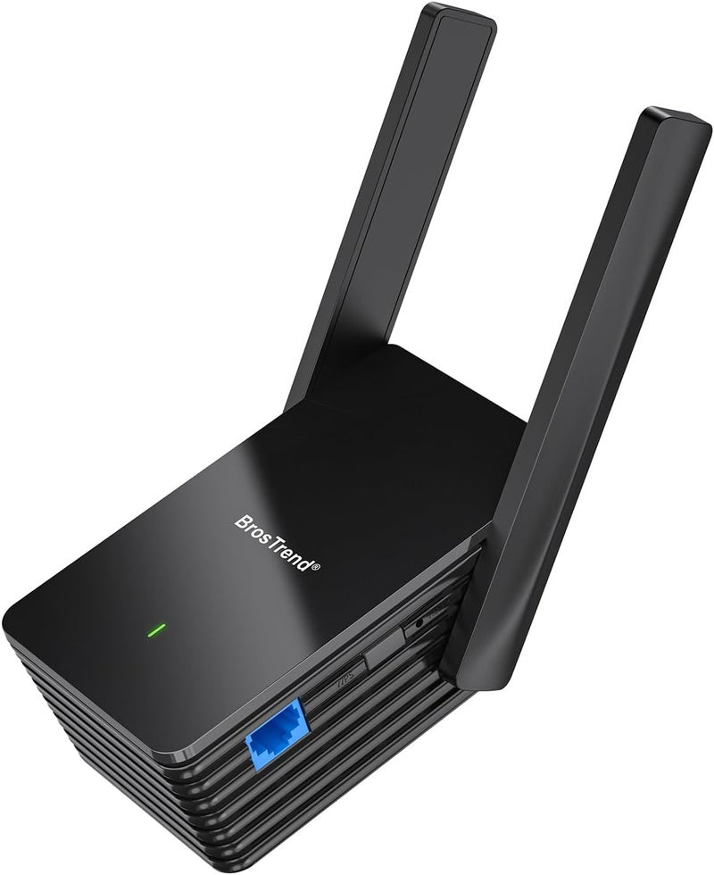 BrosTrend AX1500 WiFi 6 Universal WiFi to Ethernet Adapter with RJ45 Gigabit Port, Dual Band WiFi Bridge for PC, Printer, Smart TV, Blu-Ray Player, PlayStation, DVR, etc. Wireless to Wired Convert - Image 1